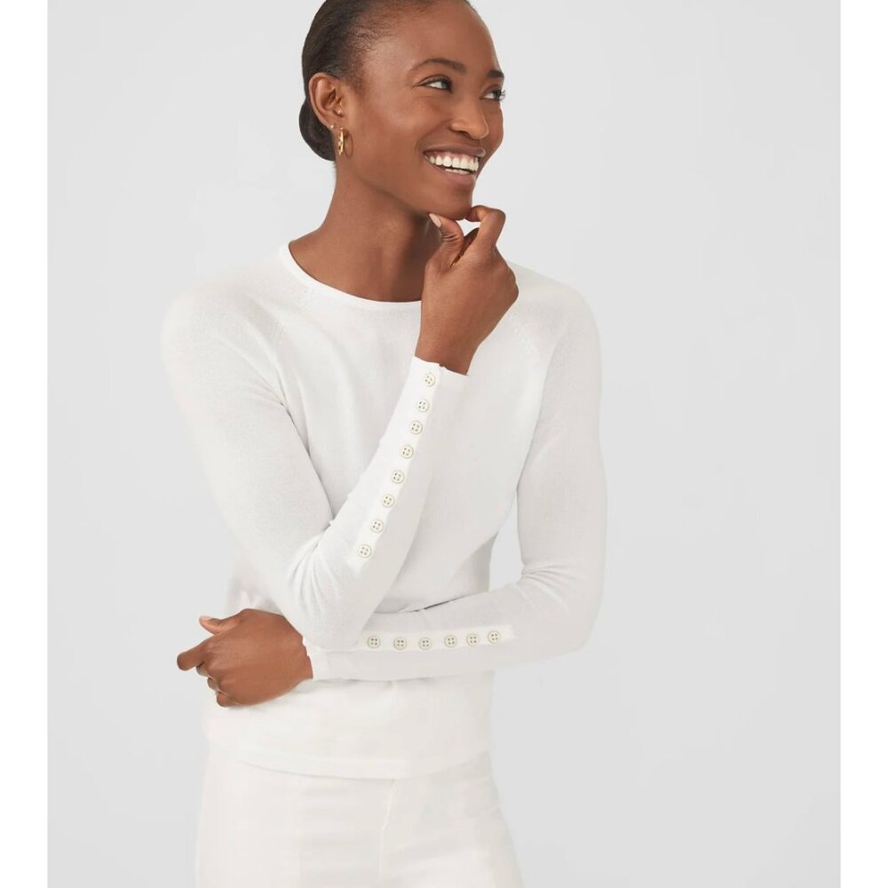 J. McGlaughlin Jamey Sweater Egret White